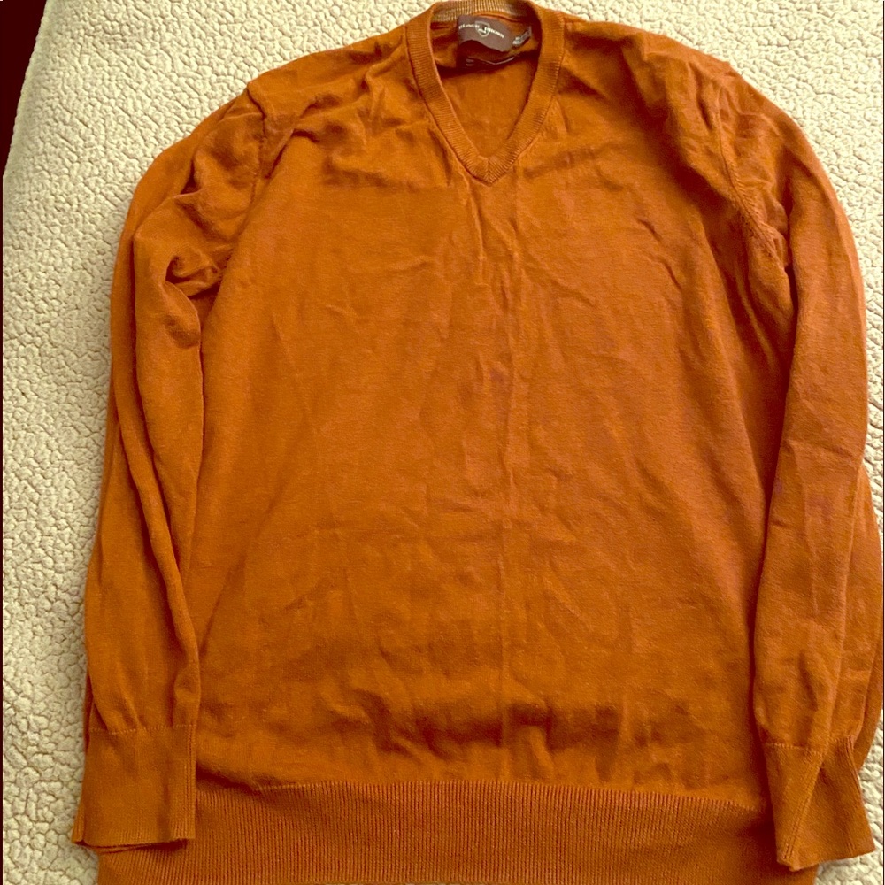 Burnt Orange Black & Brown Sweater!